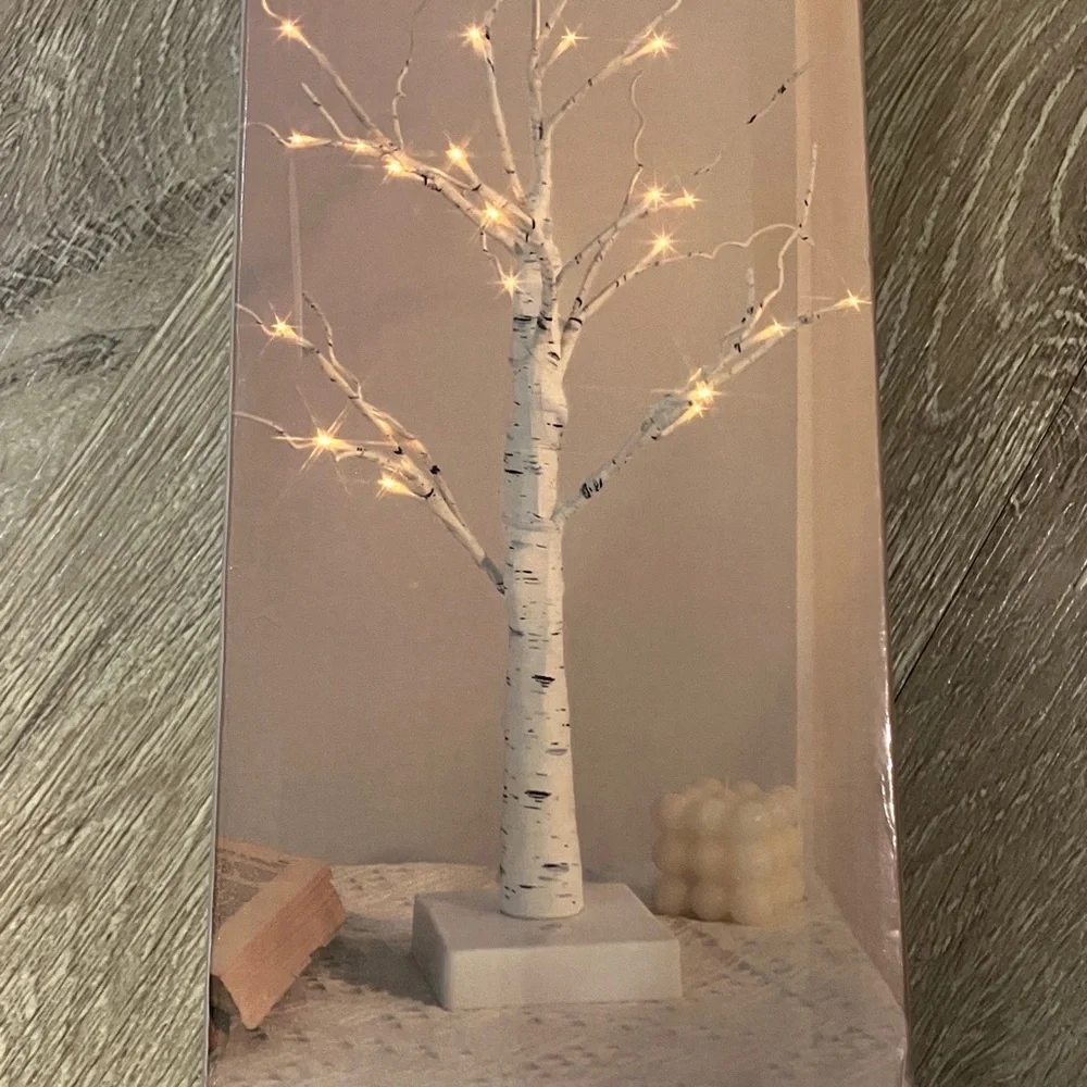 White Birch Tree with LED Lights - Picture 2 of 2
